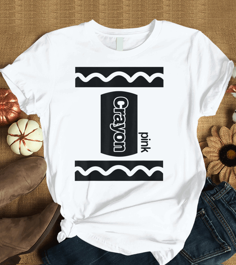 Pink Crayon Friend Group T-Shirt
