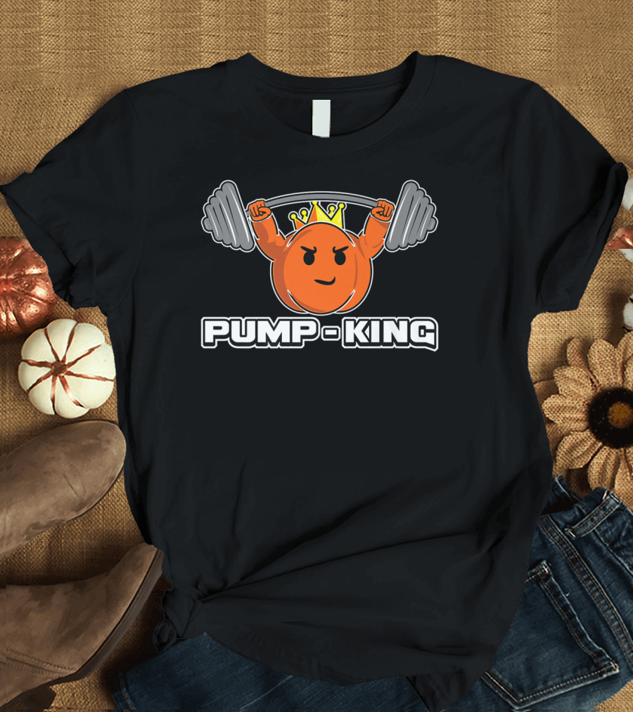 Pump King Funny Pumpkin Halloween Workout Gym T-Shirt