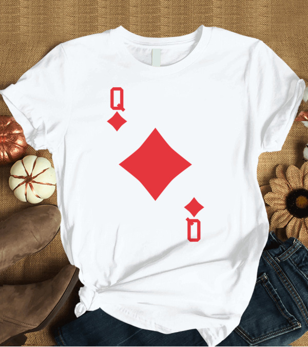 T-Shirt: Queen of Diamonds Card Symbol T-Shirt Queen of Diamonds Card Symbol T-Shirt
