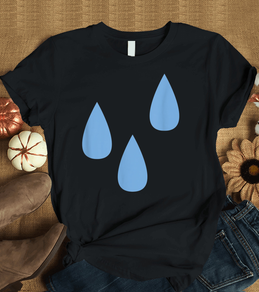 Raindrops Blue Rain Storm Last Minute T-Shirt