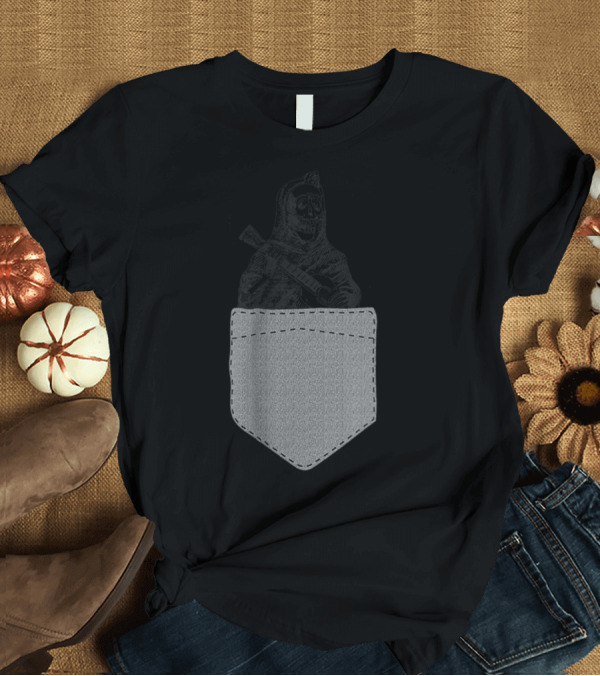 T-Shirt: Skeleton Playing Guitar Funny Halloween Black Hoodie Pocket T-Shirt Skeleton Playing Guitar Funny Halloween Black Hoodie Pocket T-Shirt