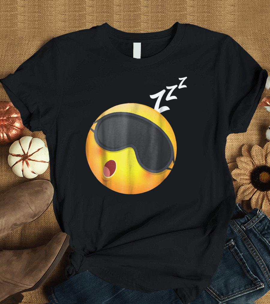 Sleeping Zzz Emoji Face Halloween Fun Emoji Sleep Mask T-Shirt