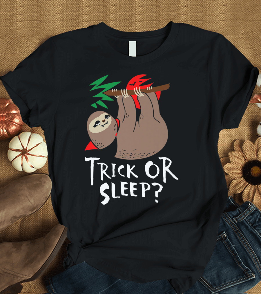 Trick Or Sleep Funny Sloth Costume Halloween T-Shirt