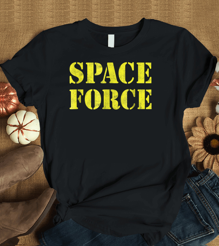 Space Force Halloween Costume Distressed T-Shirt