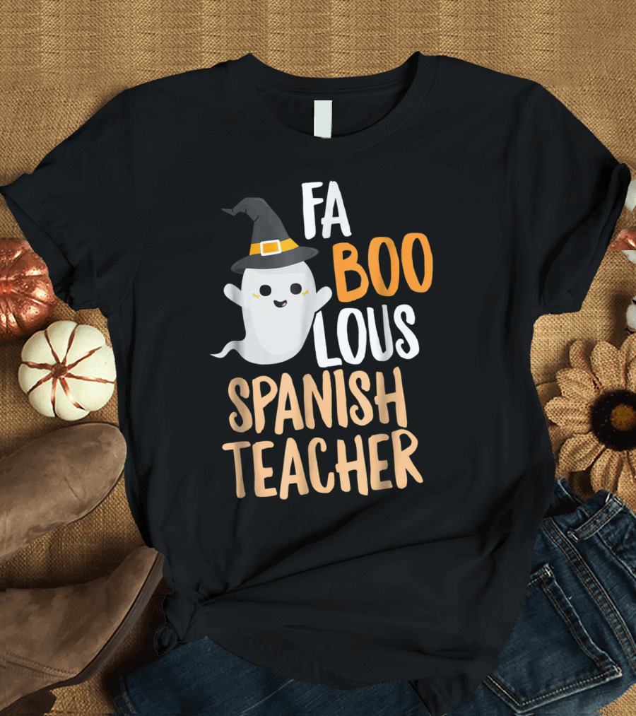 FaBOOlous Spanish Teacher Halloween Ghost T-Shirt