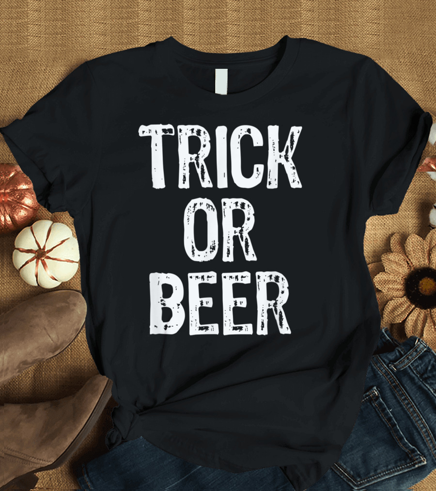 Trick Or Beer Halloween Drinking Fun T-Shirt
