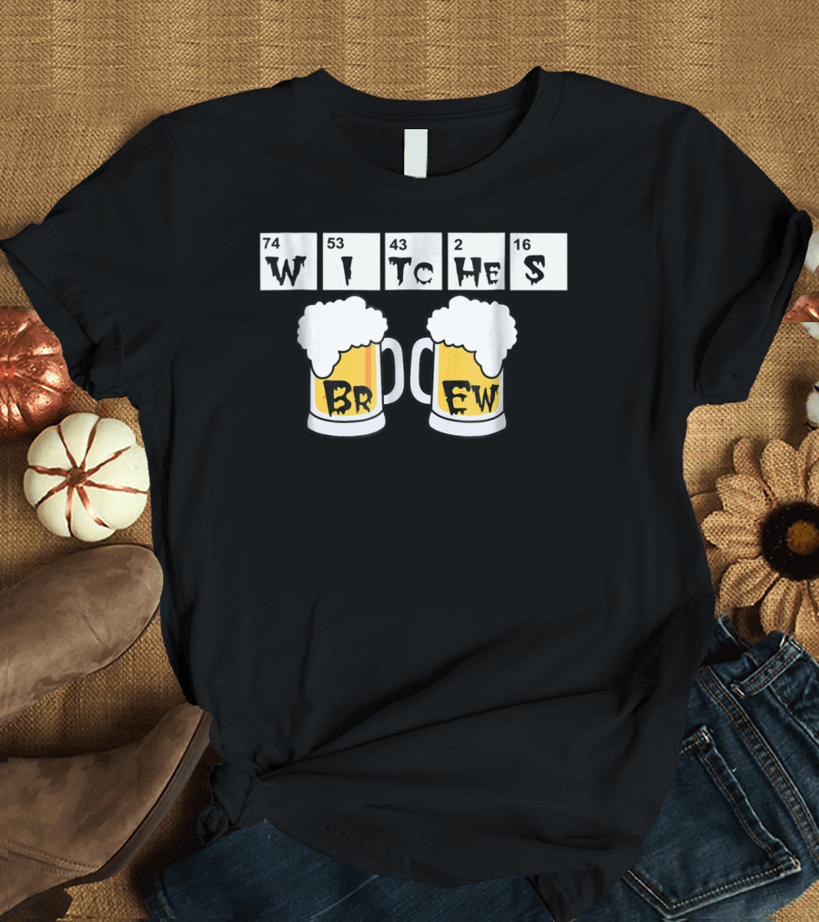 Witches Periodic Table Halloween Brew Beers T-Shirt