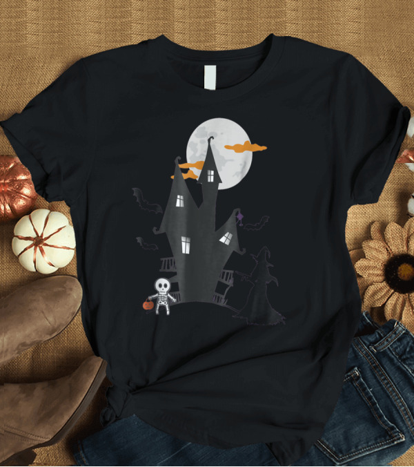T-Shirt: Witches With Hitches Halloween Scary Witch Haunted House Skeleton Bats Moon T-Shirt Witches With Hitches Halloween Scary Witch Haunted House Skeleton Bats Moon T-Shirt