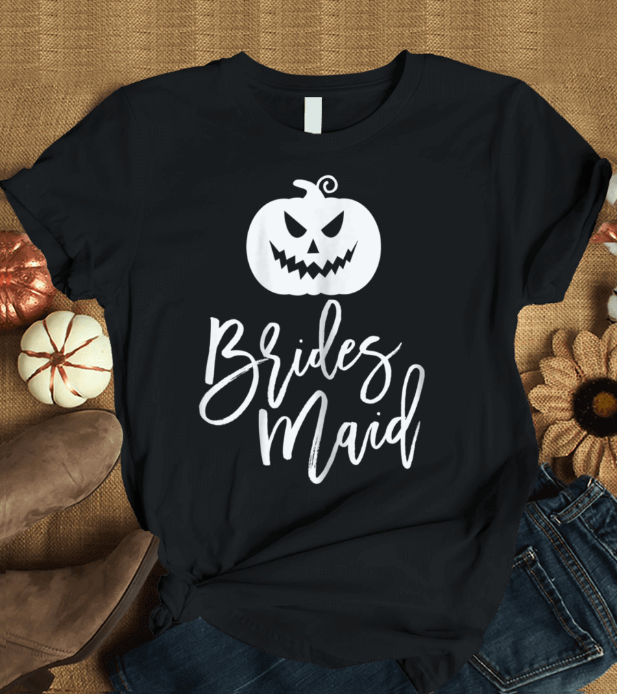 Bridesmaid Pumpkin Halloween Face T-Shirt