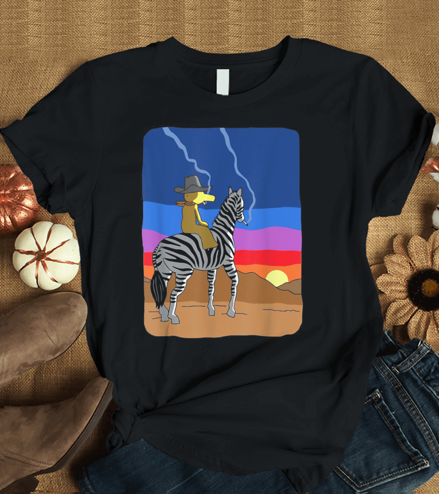 Bandana Madlib Gibbs Quas Riding Zebra at Sunset T-Shirt