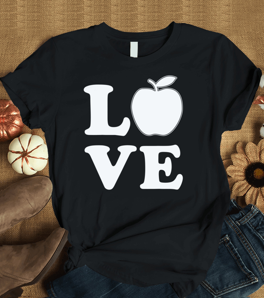 Chicago Teachers Union Love Apple Red for Ed T-Shirt