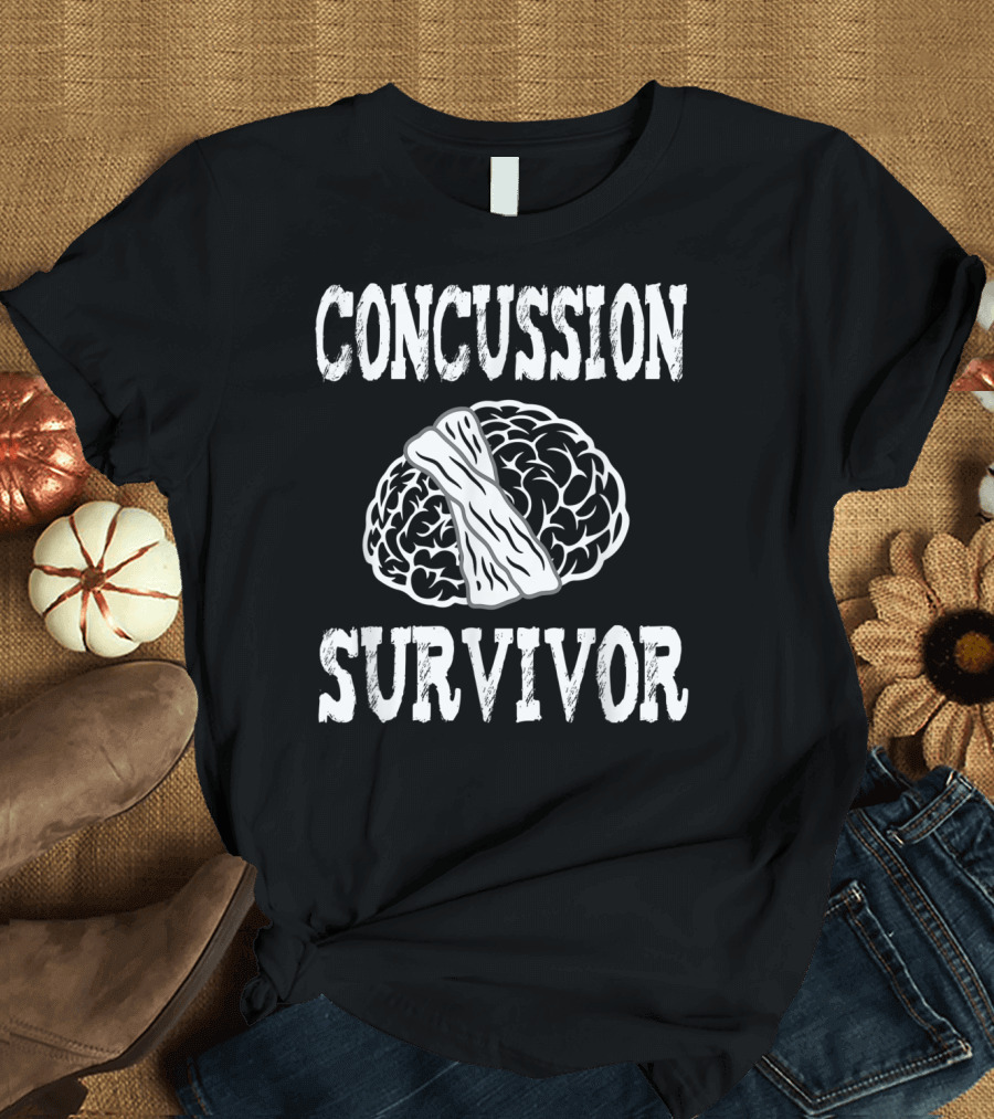 Concussion Survivor Brain Bandage Resilient Mind T-Shirt