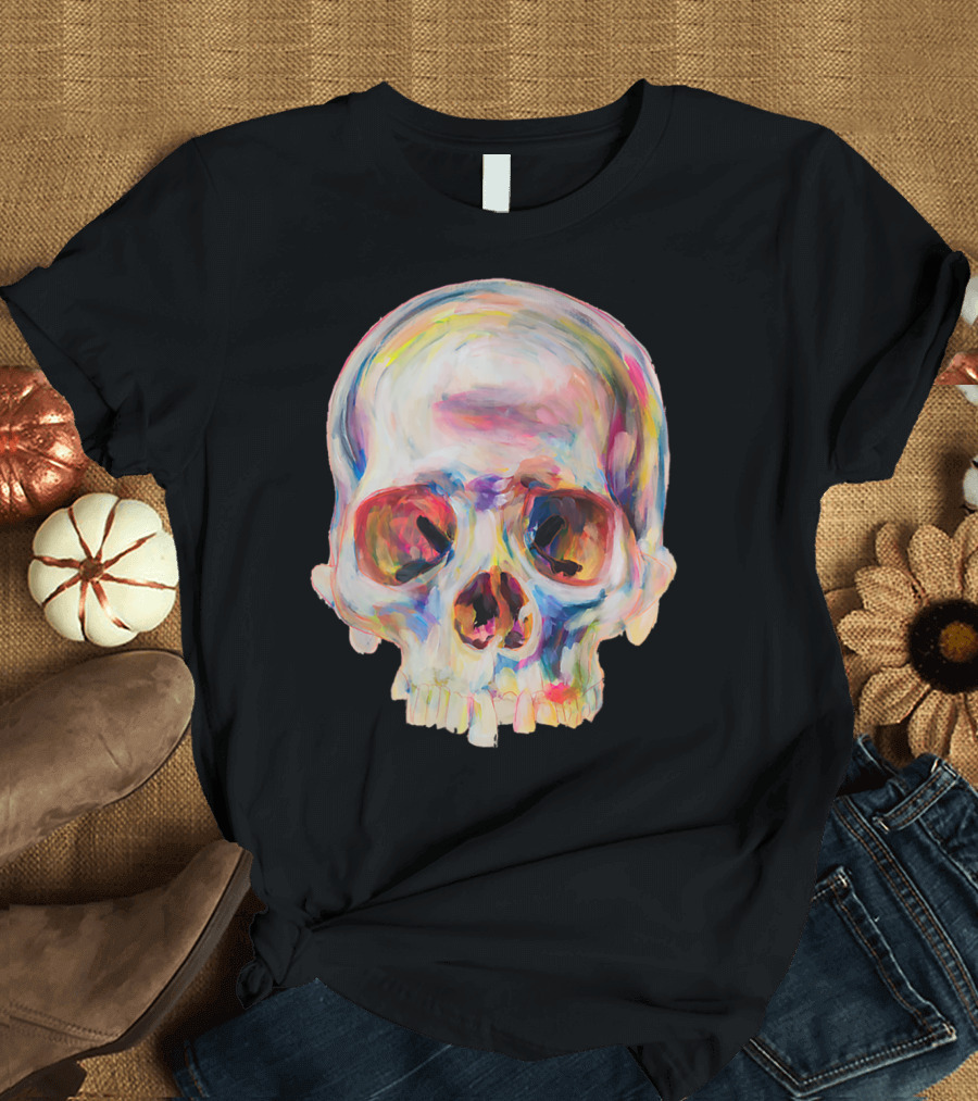 Cranius Skull Multicolor Artful Expression T-Shirt