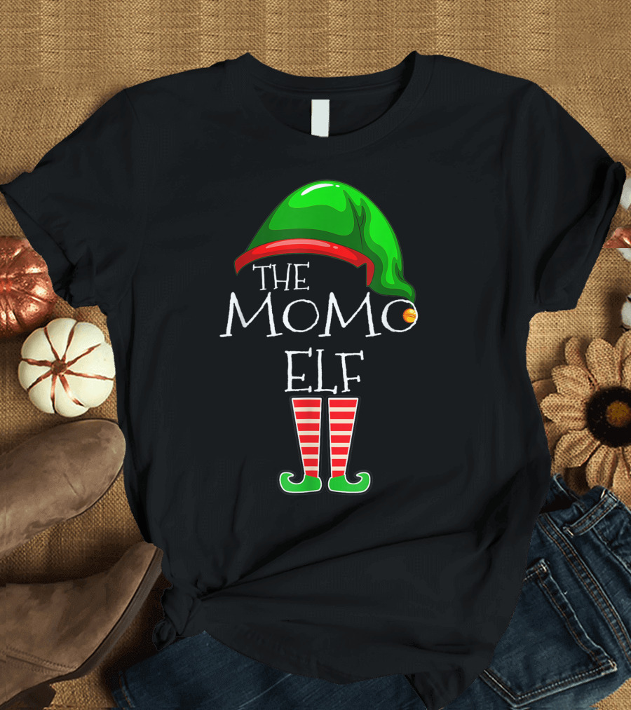The Momo Elf Green Hat Striped Legs T-Shirt