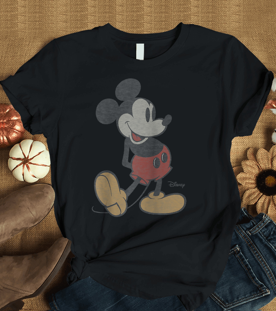 Disney Vintage Style Mickey Mouse Walking Pose T-Shirt