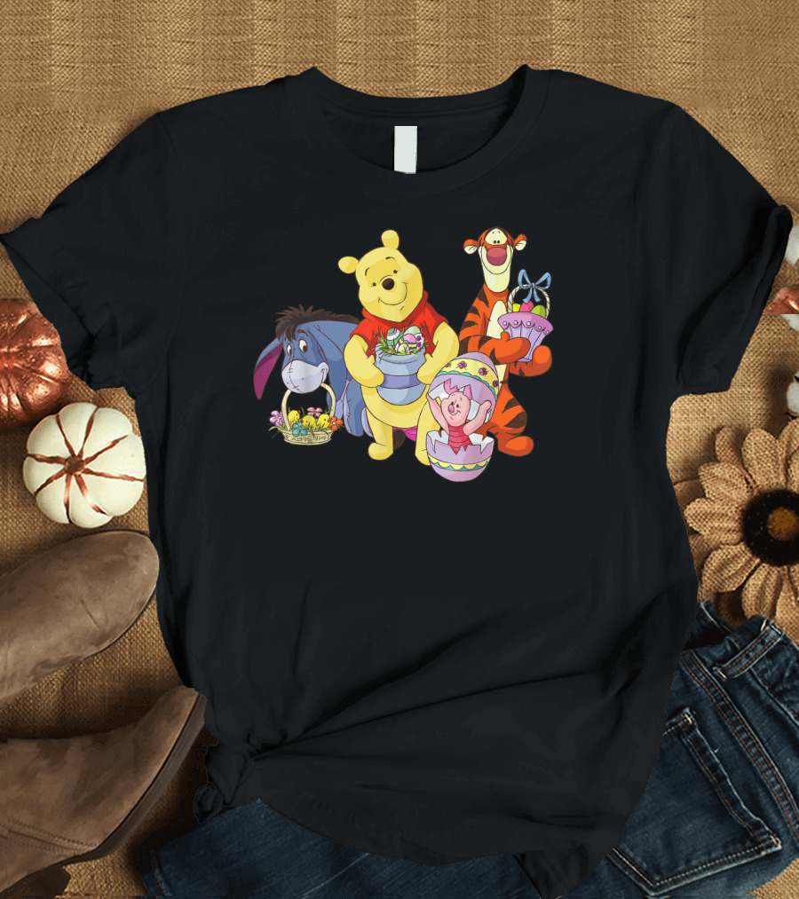 Disney Winnie The Pooh Easter Celebration with Eeyore Tigger and Piglet T-Shirt