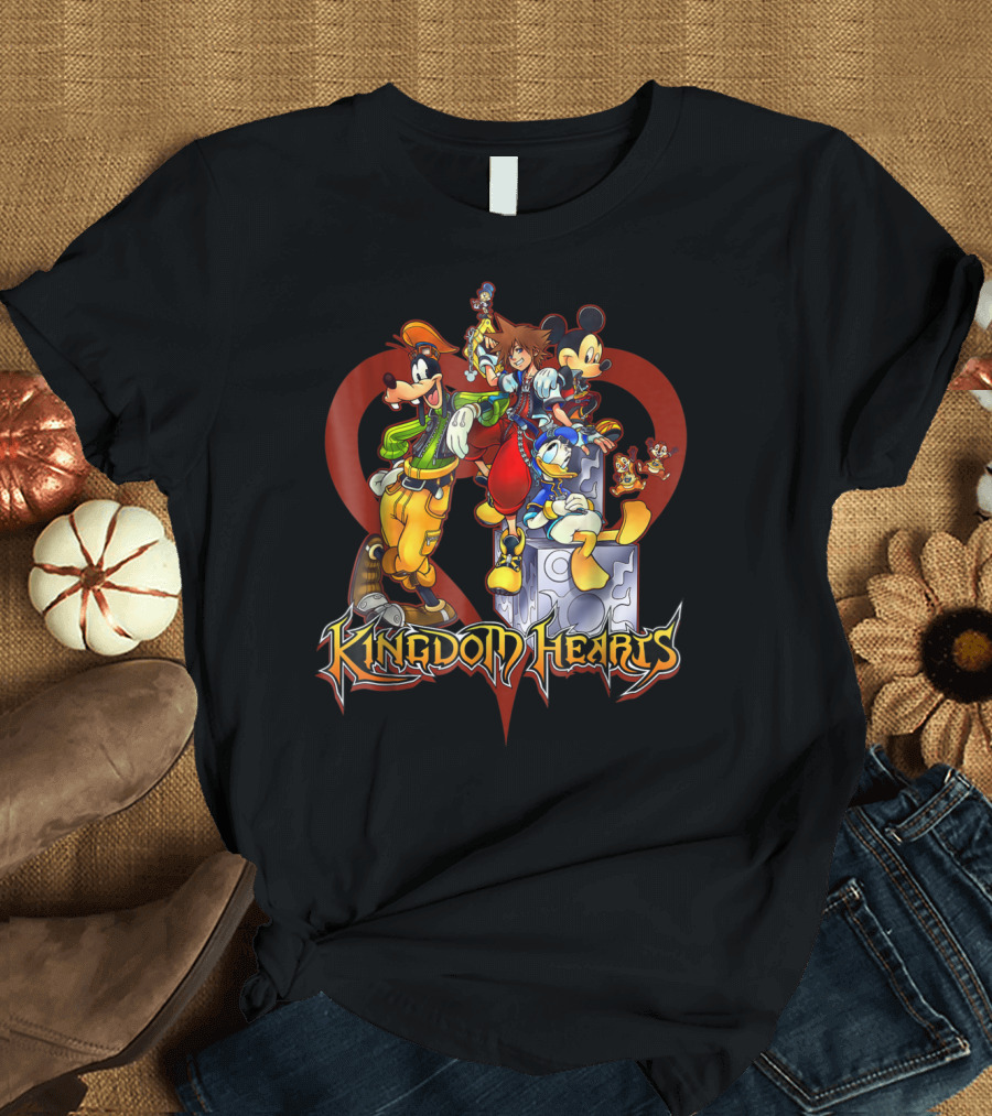 Kingdom Hearts Disney Group Heart Characters T-Shirt