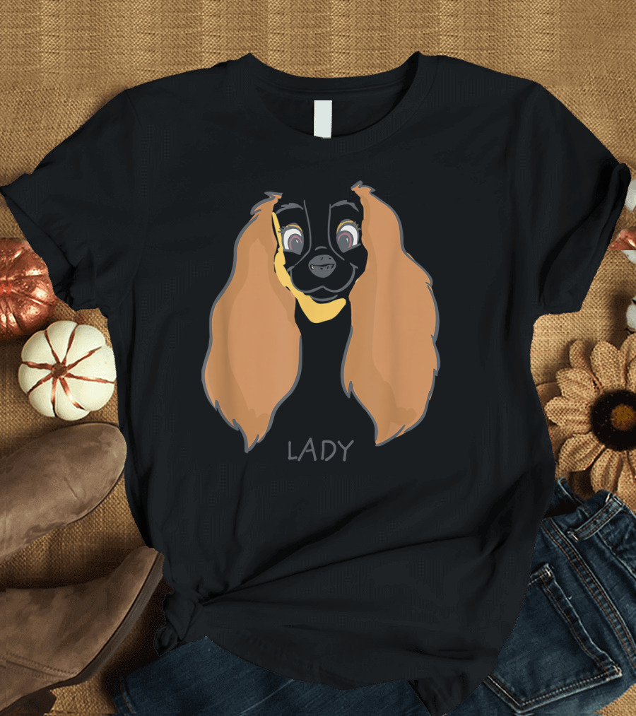 Lady And The Tramp Lady Face Sketch Disney T-Shirt