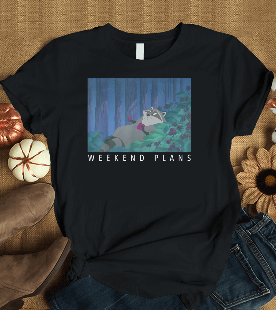 Weekend Plans Disney Pocahontas Meeko Relaxing in Nature T-Shirt
