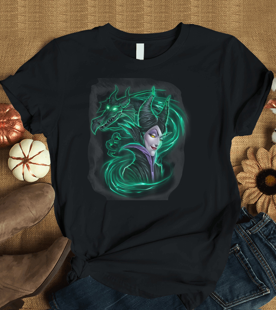 Disney Sleeping Beauty Maleficent Dark Magic Dragon Aura T-Shirt