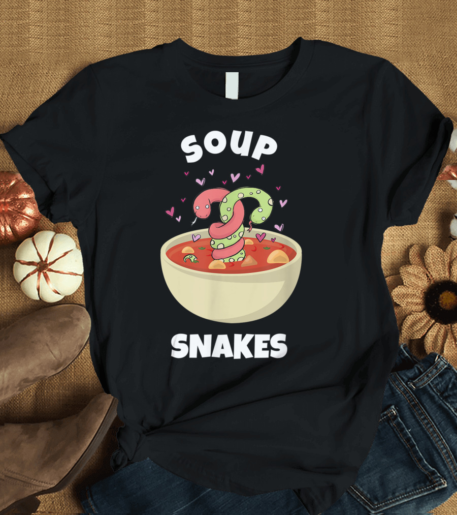 Soup Snakes Soul Mates Funny Hand Drawn Love T-Shirt