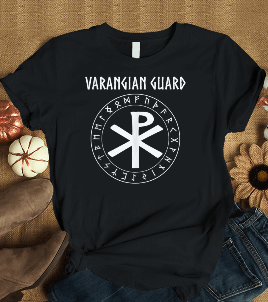 Varangian Guard Byzantine Empire Rune Circle Chi Rho T-Shirt