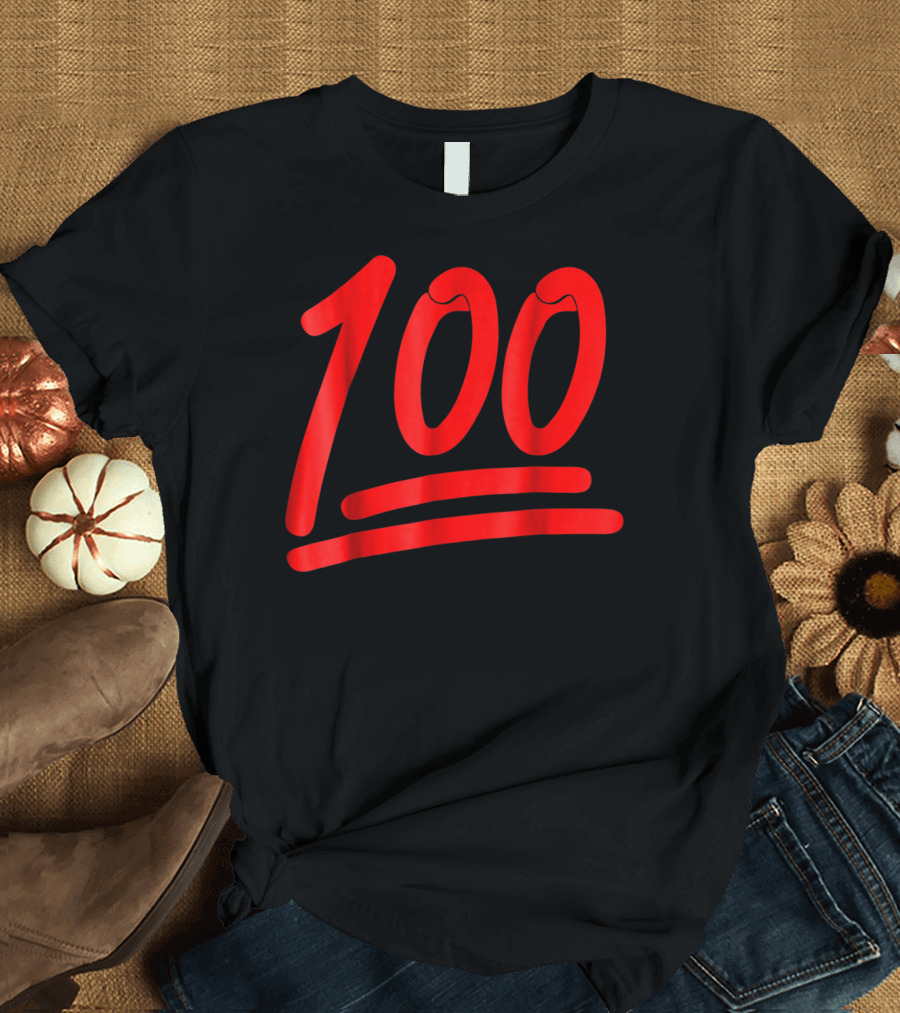 100 One Hundred Emoji Red T-Shirt