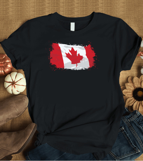 T-Shirt: Canada Flag Grunge Style Canadian Banner Ensign T-Shirt Canada Flag Grunge Style Canadian Banner Ensign T-Shirt