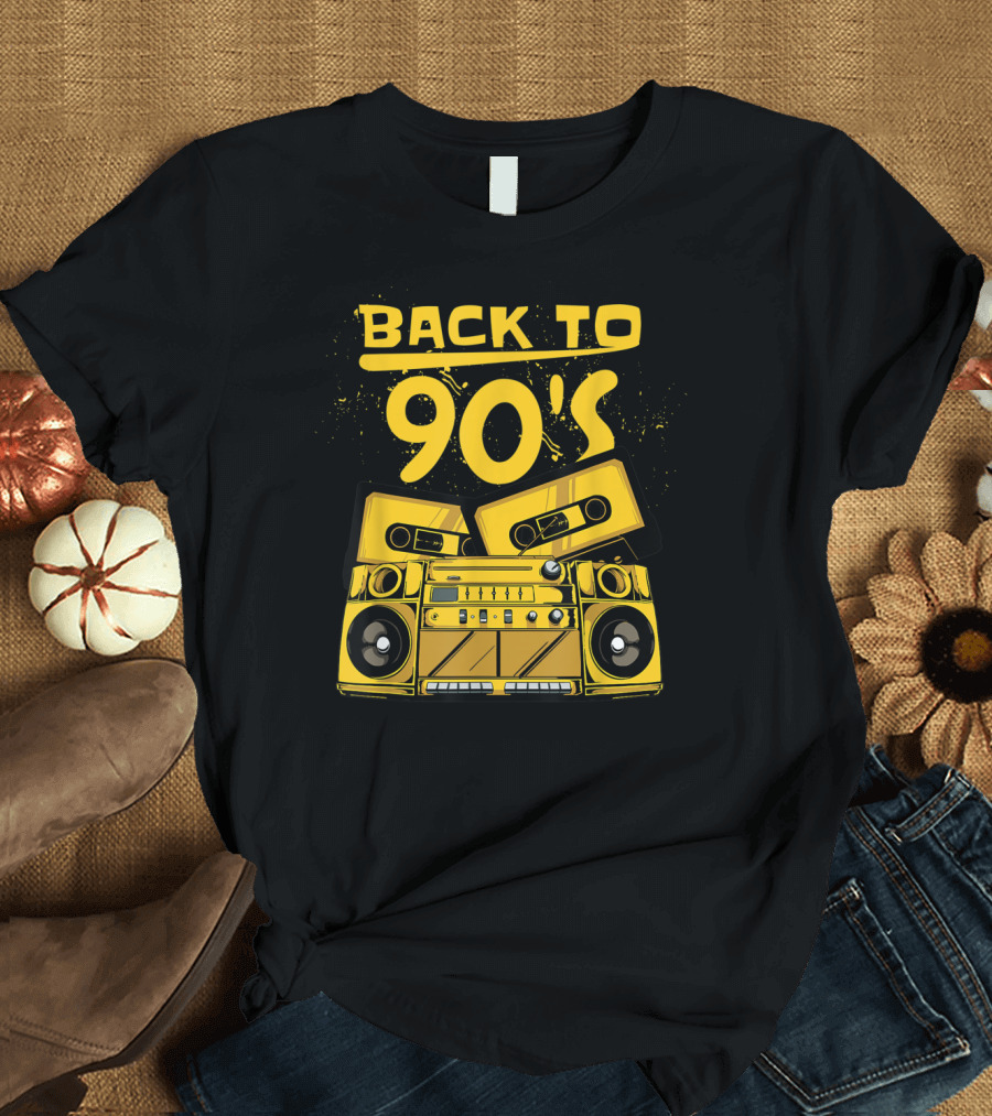 Back To 90'S Vintage Cassette Tape Boombox Classic 80S T-Shirt