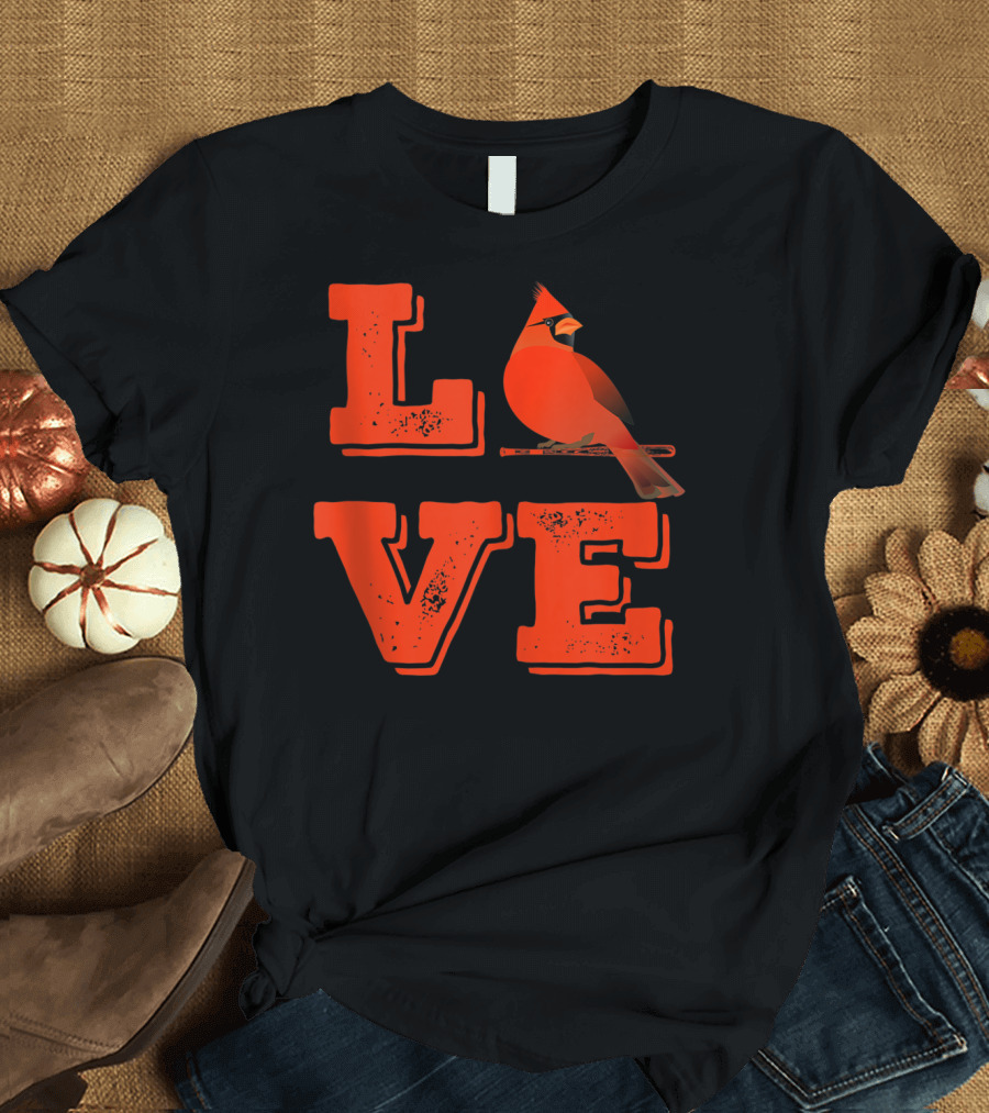 St Louis Missouri Cardinals Baseball Love Fan T-Shirt