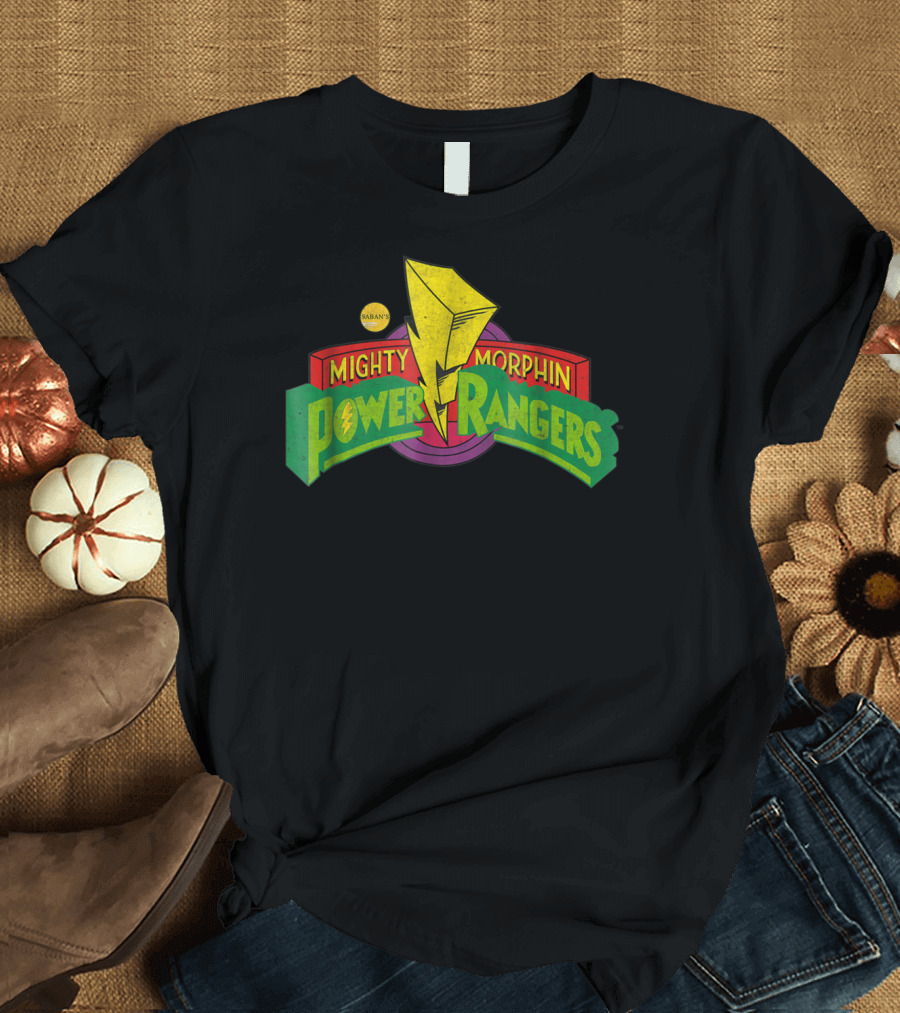 Saban's Classic Mighty Morphin Power Rangers Lightning Bolt T-Shirt