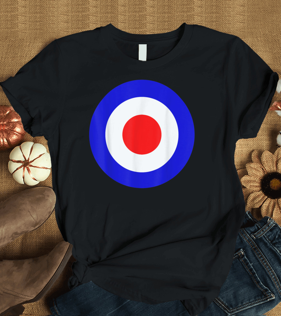 Classic Mod Swinging 60s Pop Art London RAF Roundel Target T-Shirt