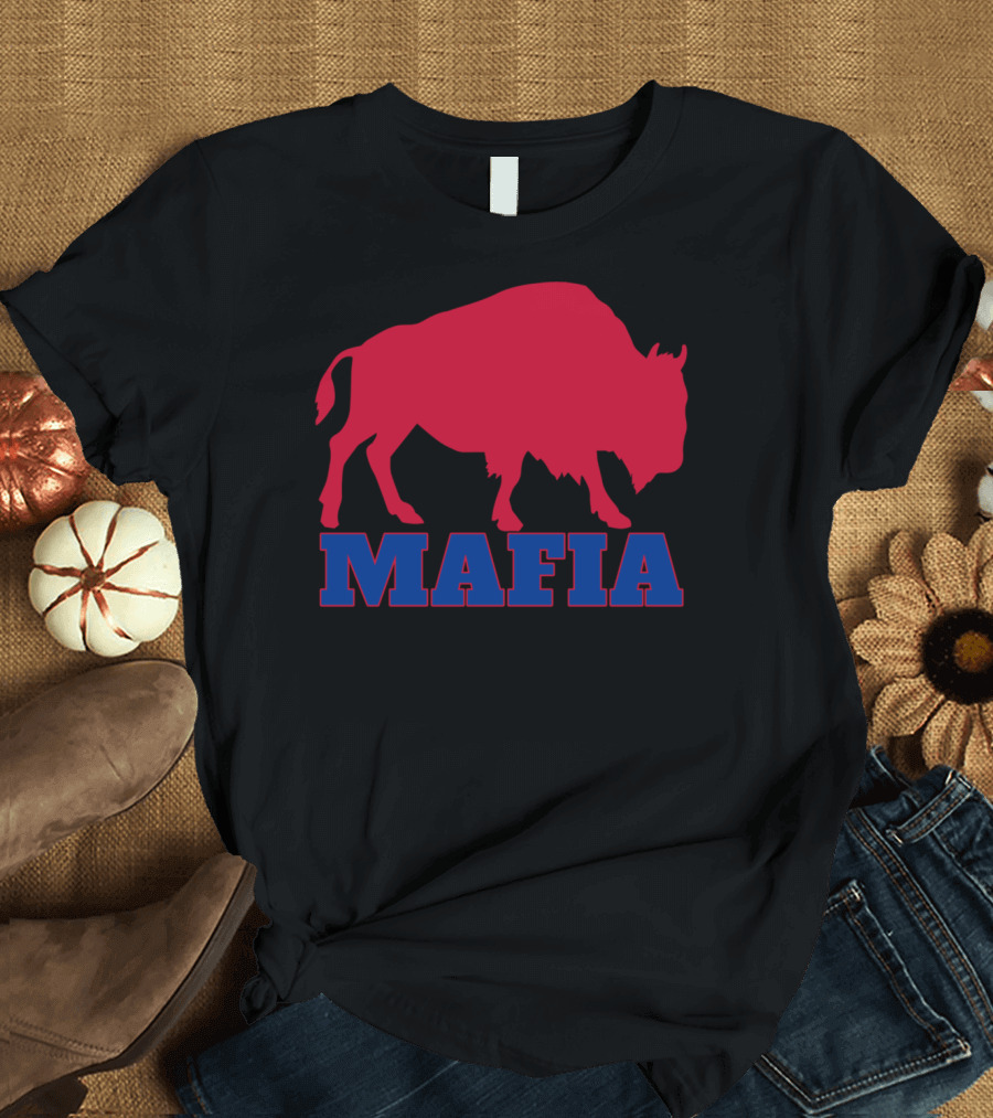 Bills Mafia Buffalo Sports Red Bull Blue Mafia T-Shirt