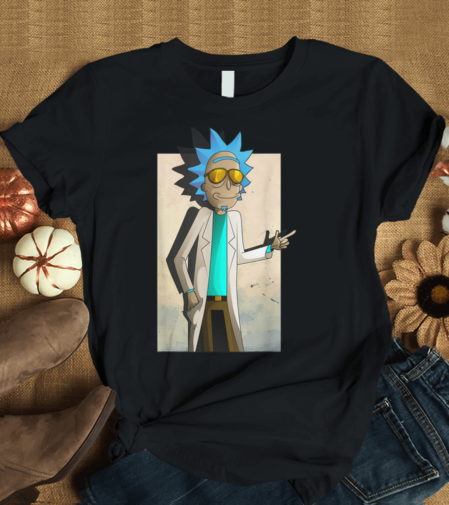 Mademark X Rick And Morty Cool Rick Sunglasses and Lab Coat T-Shirt