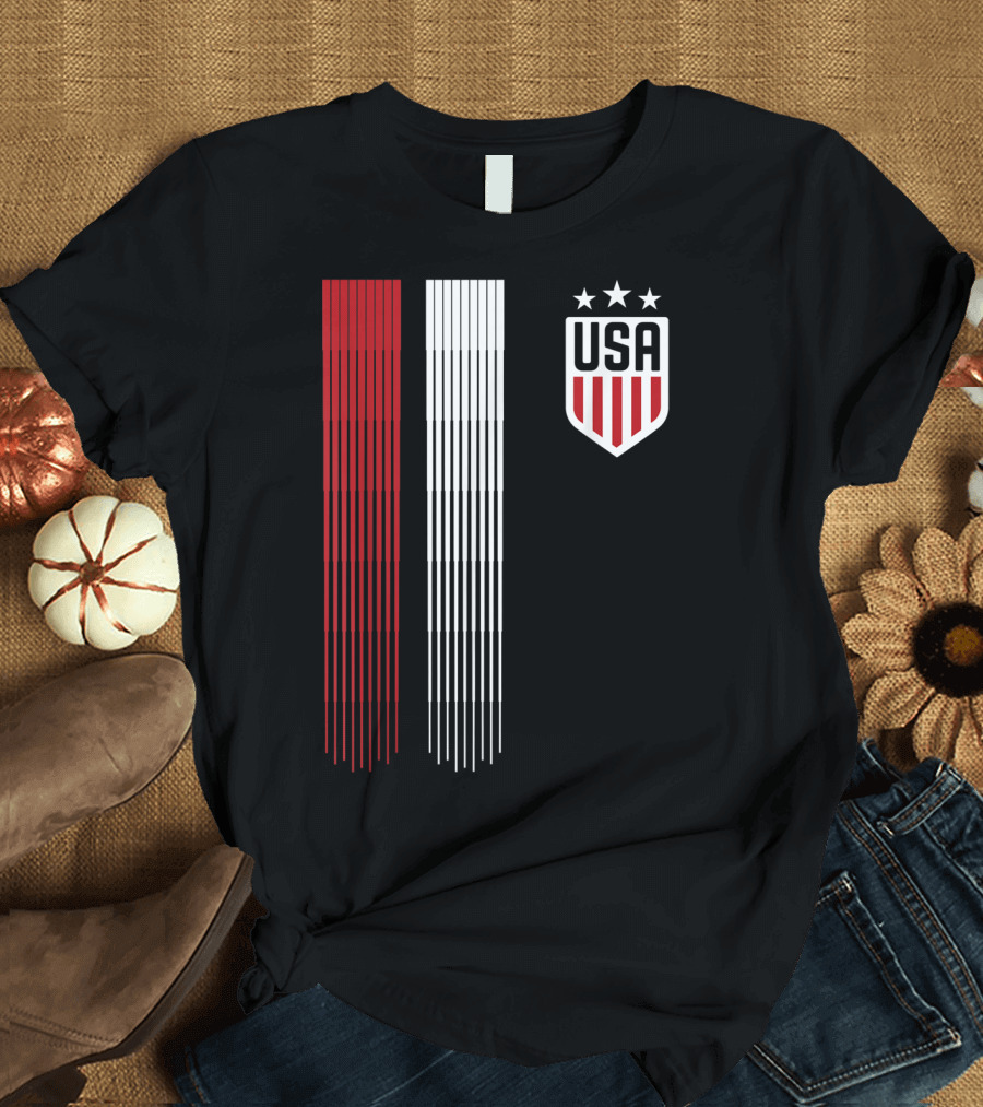USA Soccer Cool USA Shield Stars Stripes T-Shirt