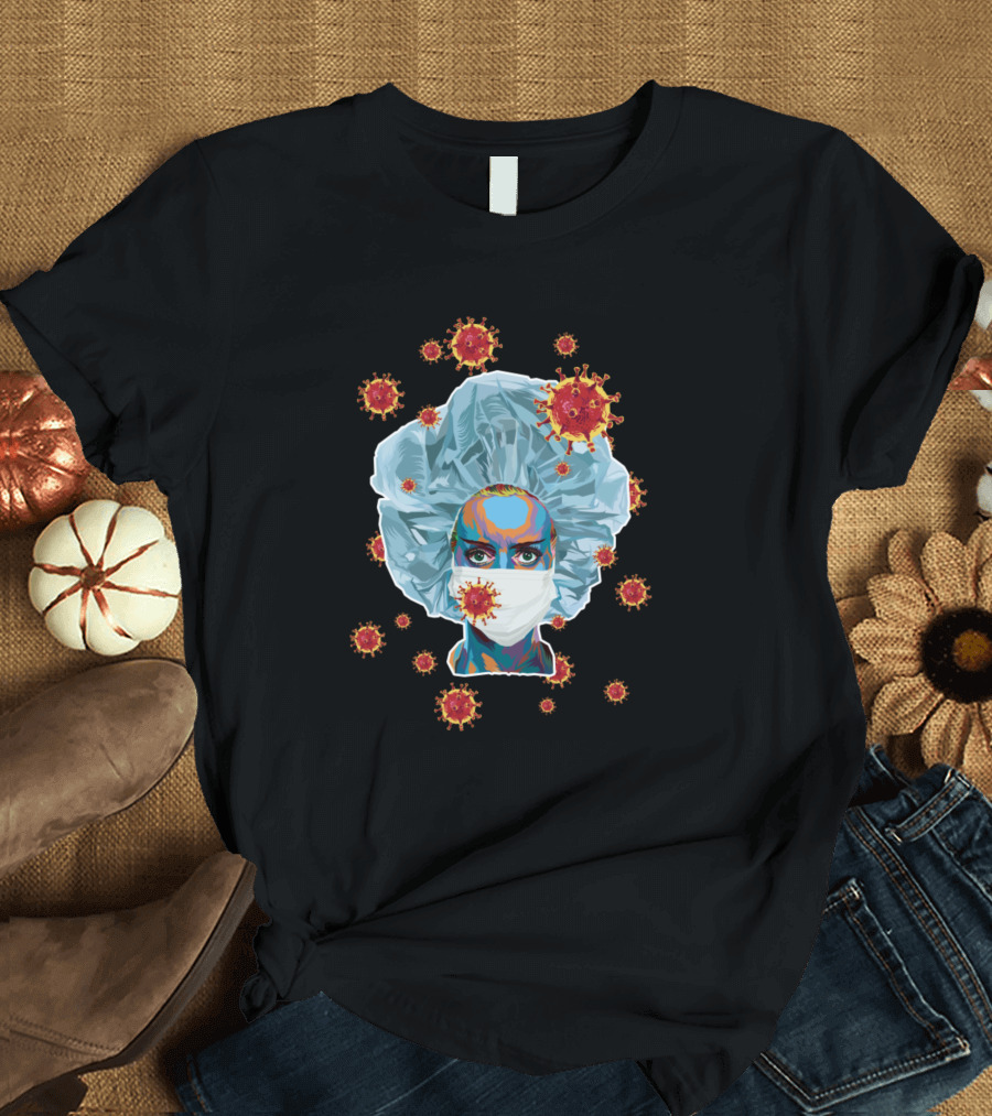 Corona Bride Vibrant Medical Mask Pandemic T-Shirt