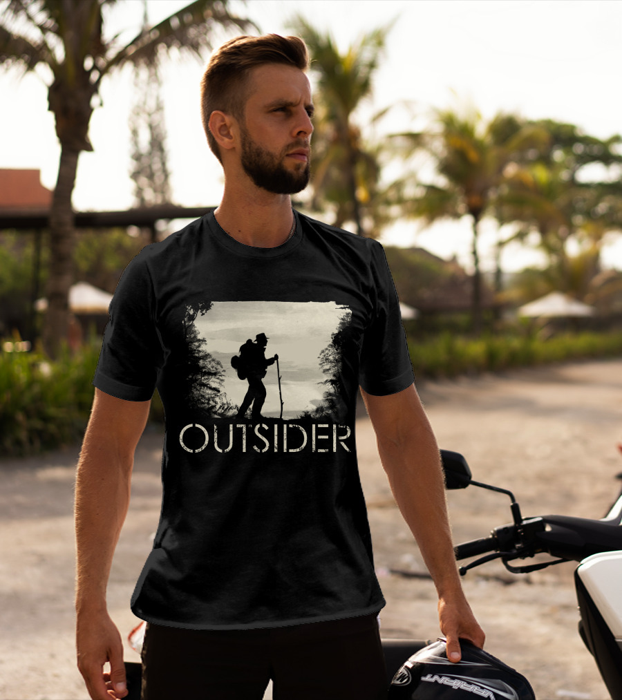 Outsider Hiking Adventure Silhouette Forest T-Shirt