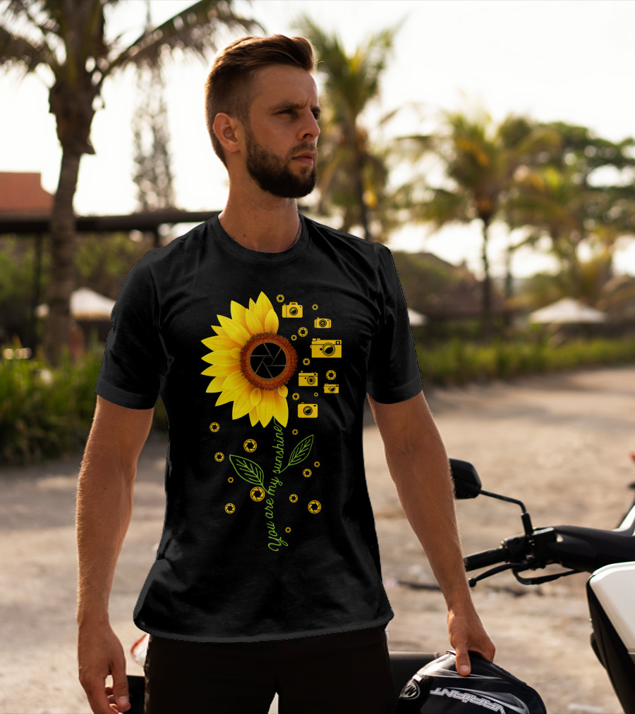 You Are My Sunshine Sunflower Camera Icons T-Shirt