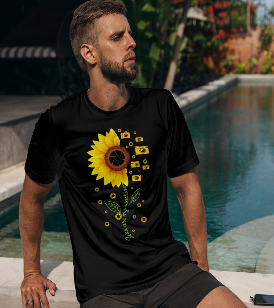 You Are My Sunshine Sunflower Camera Icons T-Shirt