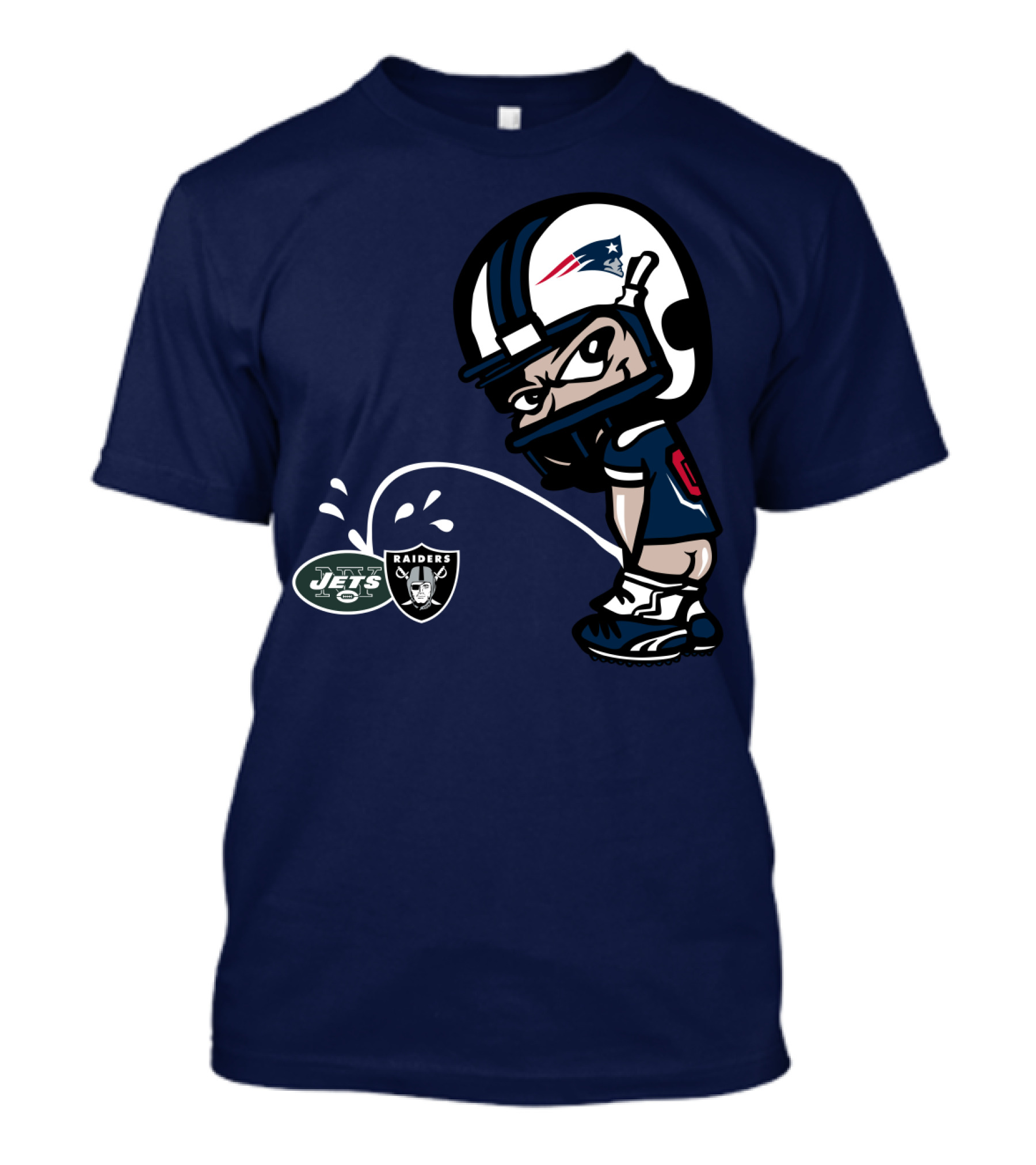 New England Patriots Jets Raiders Rivalry T-Shirt