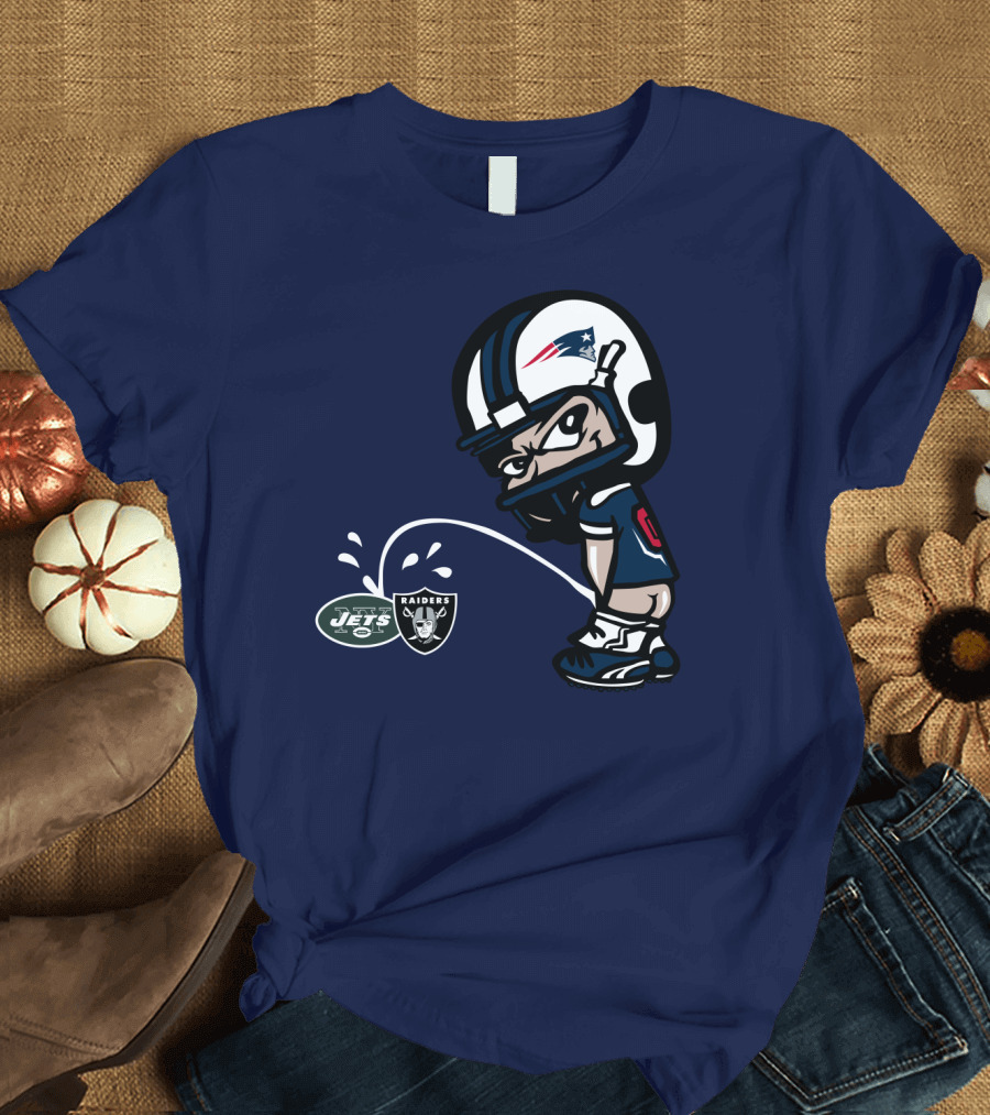 New England Patriots Jets Raiders Rivalry T-Shirt