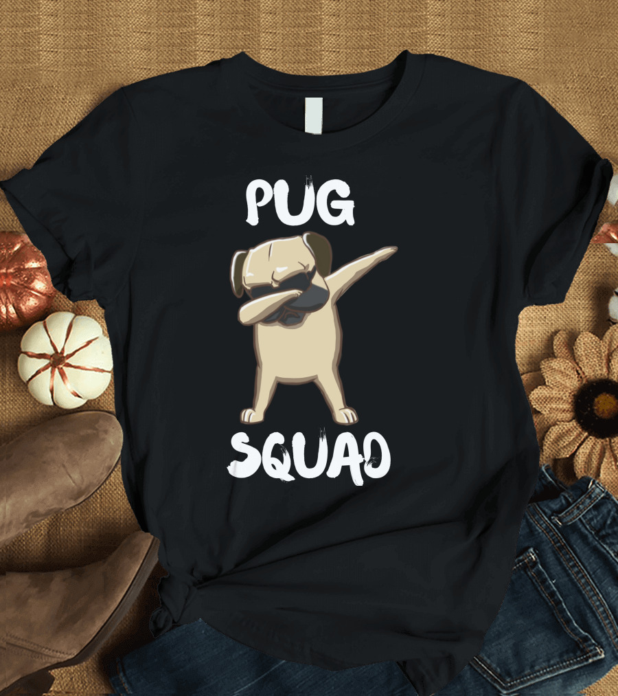 Pug Squad Dabbing Funny Pug T-Shirt