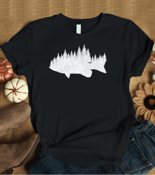 T-Shirt: Bass Fishing Largemouth Forest T-Shirt Bass Fishing Largemouth Forest T-Shirt