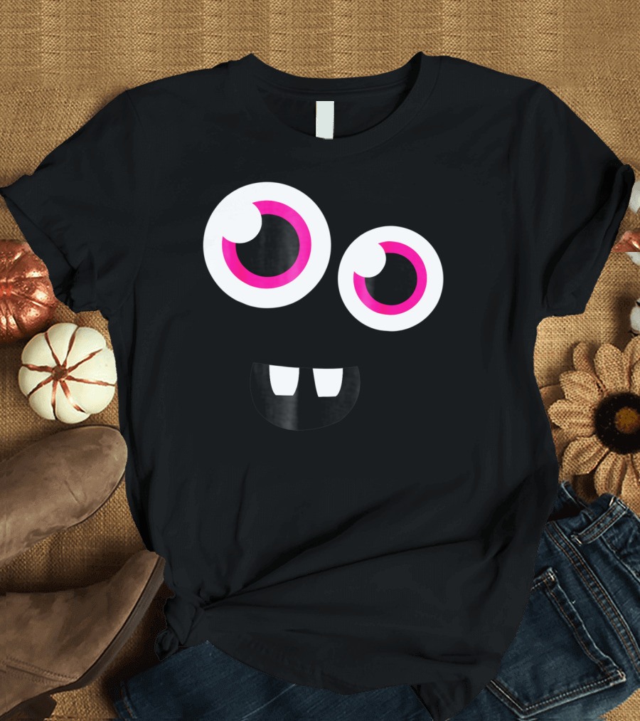Cute Funny Halloween Monster Face Eyes Kids Man T-Shirt