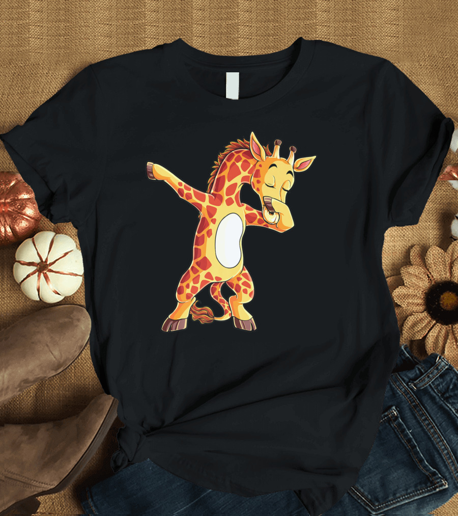 Funny Dabbing Giraffe Dance Pose Giraffes Dab T-Shirt