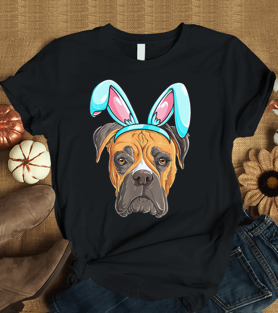 Easter Bunny Dog Boxer T-Shirt
