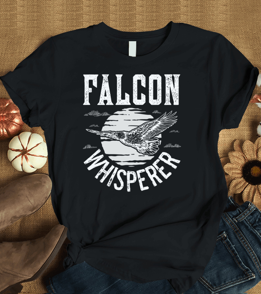 Falcon Whisperer Vintage Falconry Hunter Bird Flying T-Shirt