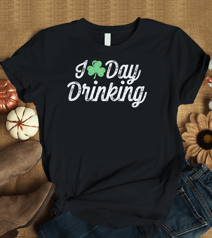 I Shamrock Day Drinking St Patricks Day Women Men Beer T-Shirt