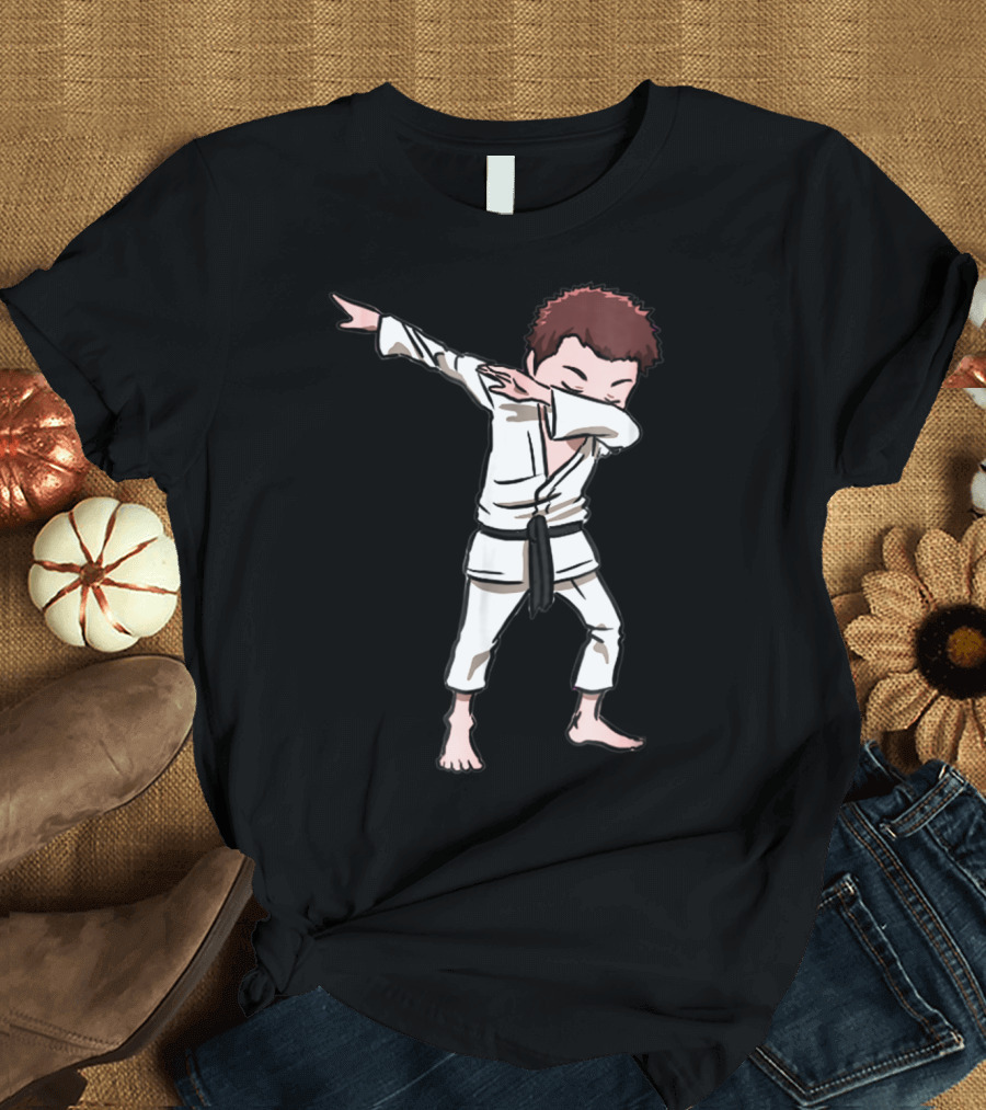 Karate Taekwondo Dabbing Boy Funny Dab Martial Arts Kid T-Shirt
