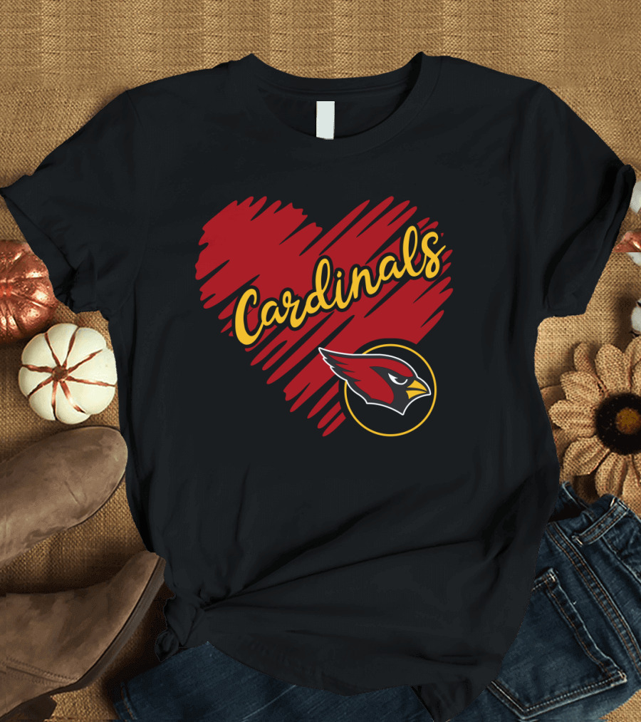 Cardinals Heart T-Shirt